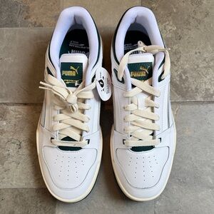 Puma Men’s White Sneakers with Dark Green Accents golf size 11 no box